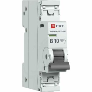 Автоматический выключатель 1P 10А (B) 6kA ВА 47-  63N EKF PROxima (M636110B)