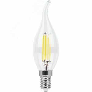 Лампа светодиодная LED 9вт Е14 белый свеча на ветру FILAMENT (LB-74)