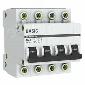 Выключатель нагрузки 4P 16А ВН-29 Basic (SL29-4-16-bas)