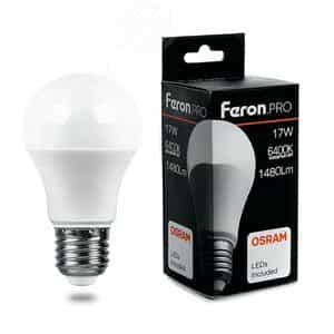 Лампа светодиодная LED 17вт Е27 дневной Feron.PRO (LB-1017)