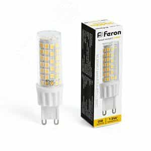 Лампа светодиодная LED 13вт 230в G9 теплый капсульная (LB-436)