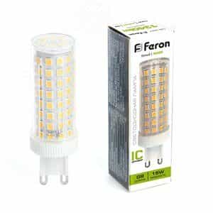 Лампа светодиодная LED 15вт 230в G9 белый капсульная (LB-437)