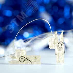 Гирлянда линейная Прищепки LED 2700К 4.5м USB (CL574)