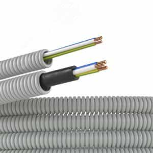 Труба гофрированная ПВХ д.16мм с проводом РЭК ГОСТ+ ПВ-1(ПуВ) 3х1.5(50м) (9P91650)