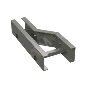 Переходник левосторонний Н=150, B=500, В1=400, стеклопластик (GLL15540R)