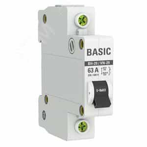 Выключатель нагрузки 1P 63А ВН-29 Basic (SL29-1-63-bas)
