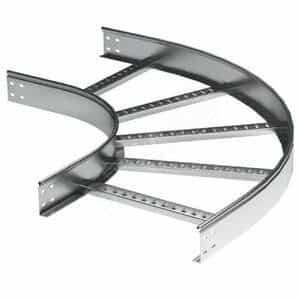 Угол горизонтальный 90 градусов 80x400 R=300мм цинк-ламельный (LC8340ZL)