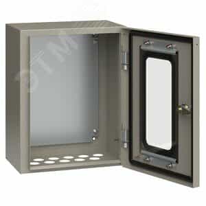 Корпус металлический ЩМП-1-0 (395х310х220мм) У2   IP54 прозрачная дверь IEK (YKM11-01-54-1)