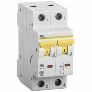 Выключатель автоматический ВА47-60M 2Р 63А 6кА B IEK (MVA31-2-063-B)