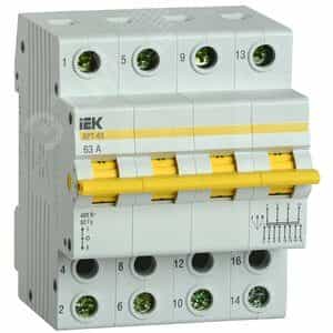 Выключатель-разъединитель трехпозиционный ВРТ-63 4P 63А (MPR10-4-063)