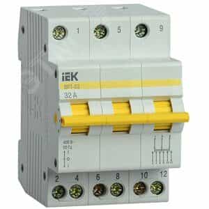 Выключатель-разъединитель трехпозиционный ВРТ-63 3P 32А (MPR10-3-032)