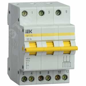 Купить Выключатель-разъединитель трехпозиционный ВРТ-63 3P 32А (MPR10-3-032) Выключатель-разъединитель трехпозиционный ВРТ-63 3P 32А (MPR10-3-032)