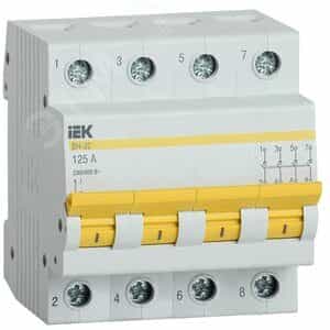 Выключатель нагрузки (мини-рубильник) ВН-32 4Р 125А IEK (MNV10-4-125)