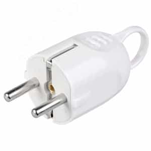 Купить Евровилка угловая с ушком белая 16А (EVP12-16-01-K01) Евровилка угловая с ушком белая 16А (EVP12-16-01-K01)