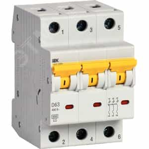 Купить Выкл. авт. ВА47-60МА без тепл. расцеп. 3P 63А 6кА D IEK (MVA33-3-063-D) Выкл. авт. ВА47-60МА без тепл. расцеп. 3P 63А 6кА D IEK (MVA33-3-063-D)