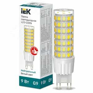 Лампа светодиодная CORN капсула 9Вт 230В 4000К керамика G9 (LLE-CORN-9-230-40-G9)
