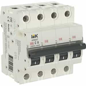ARMAT Выключатель автоматический четырехполюсный C 6А M06N (AR-M06N-4-C006)