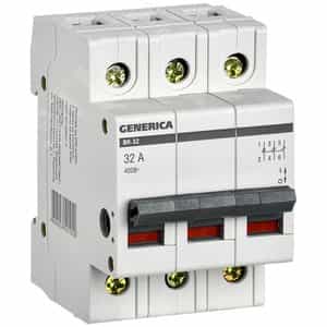 Купить Выключатель нагрузки 3п ВН-32 GENERICA 32А (MNV15-3-032) Выключатель нагрузки 3п ВН-32 GENERICA 32А (MNV15-3-032)