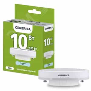 Купить Лампа светодиодная T80 таблетка 10Вт 230В 6500К GX53 GENERICA (LL-T80-10-230-65-GX53-G) Лампа светодиодная T80 таблетка 10Вт 230В 6500К GX53 GENERICA (LL-T80-10-230-65-GX53-G)