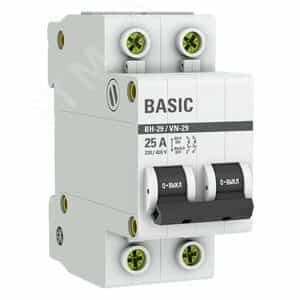Выключатель нагрузки 2P 25А ВН-29 Basic (SL29-2-25-bas)