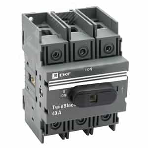 Купить Рубильник 40A 3P c рукояткой управления для прямой установки TwinBlock EKF (tb-40-3p-f) Рубильник 40A 3P c рукояткой управления для прямой установки TwinBlock EKF (tb-40-3p-f)