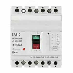 Выключатель автоматический ВА-99М 630/630А 3P+N 50кА Basic (mccb99-630-630m-4P)