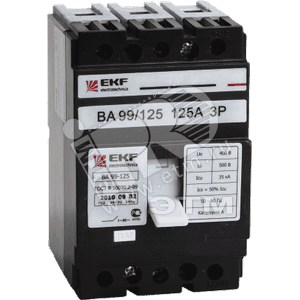 Выключатель автоматический четырехполюсный 63А 25кА ВА-99/125 (mccb99-125-63-4Р)