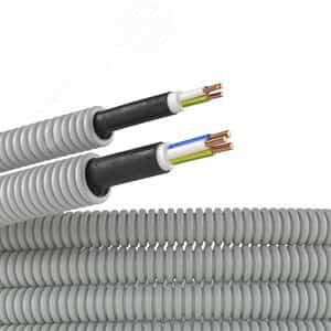 Труба гофрированная ПВХ д.16мм с кабелем РЭК ГОСТ+ ВВГнгLS 3х1.5(50м)