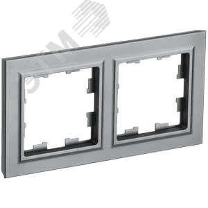 BRITE Рамка 2 поста РУ-2-БрС сталь (BR-M22-K46)