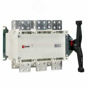 Рубильник-переключатель 1250A 3P c рукояткой управления для прямой установки PowerSwitch EKF PROxima (pscs-1250-3)
