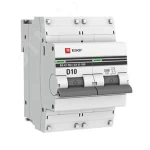 Купить Автоматический выключатель ВА 47-100 2P 10А (D) 10kA EKF PROxima (mcb47100-2-10D-pro) Автоматический выключатель ВА 47-100 2P 10А (D) 10kA EKF PROxima (mcb47100-2-10D-pro)