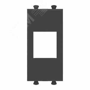 Адаптер без шторки для Keystone Avanti Черный матовый 1 модуль (4412211)