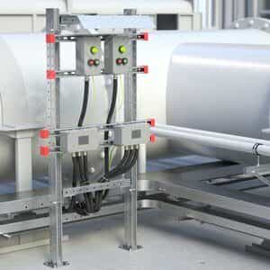 Комплект монтажных профилей на раму для крепления 2 оболочек одного типоразмера с видом защиты Ex e, горячеоцинкованный, длина 900мм (EX-E2FPR09)