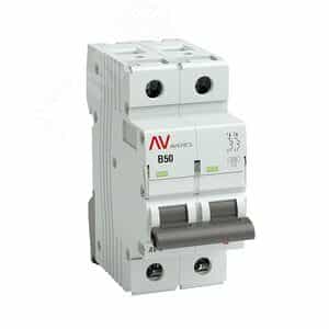 Выключатель автоматический AV-6 2P 50A (B) 6кА AVERES (mcb6-2-50B-av)