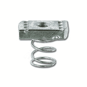 Гайка для подвешивания профиля (с удлиненной пружиной) М6х40 нержавеющая сталь AISI 316L (CM160600INOX316L)