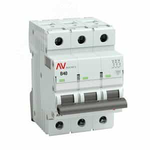 Выключатель автоматический AV-10 3P 40A (B) 10кА AVERES (mcb10-3-40B-av)