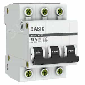 Выключатель нагрузки 3P 25А ВН-29 Basic (SL29-3-25-bas)