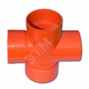 Купить Соединение крестообразное для двустенных труб 90 градусов диаметр 160мм полипропилен (022160) Соединение крестообразное для двустенных труб 90 градусов диаметр 160мм полипропилен (022160)