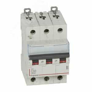 Выключатель автоматический трехполюсный 50А С DX3 6kA/10kA (407864)
