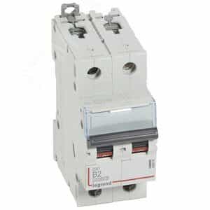 Выключатель автоматический двухполюсный 2А B DX3 10kА/16kА (408936)