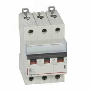 Выключатель автоматический трехполюсный 20А B DX3 10kА/16kА (408992)