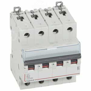 Выключатель автоматический четырехполюсный 2А B DX3 10kА/16kА (409059)