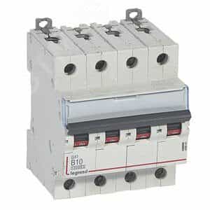 Выключатель автоматический четырехполюсный 10А B DX3 10kА/16kА (409063)