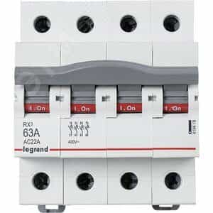 Выключатели-разъединители RX3 - 4П - 63 А - 4 модуля (419418)