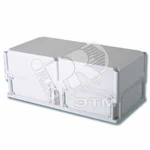 Корпус IP67 300х200х235 Hкрышки=110 с выбивным фланцем непрозрачная крышка (532910)