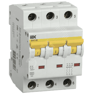 Выключатель автоматический ВА 47-60 3Р 2А 6кА D (MVA41-3-002-D)