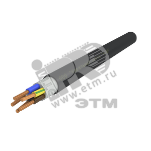 Кабель силовой ППГнг(А)-HF 5х4ок(N.PE)-0.66 однопроволочный черный (барабан)