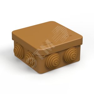 Коробка распределительная 40-0210-8001 для о/п безгалогенная (HF) бук 80х80х40 (105шт/кор) 40-0210-8001