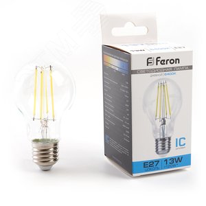 Лампа светодиодная LED 13вт Е27 дневной FILAMENT LB-613