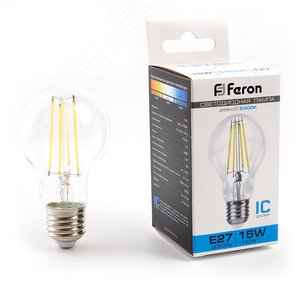 Лампа светодиодная LED 15вт Е27 дневной FILAMENT LB-615
